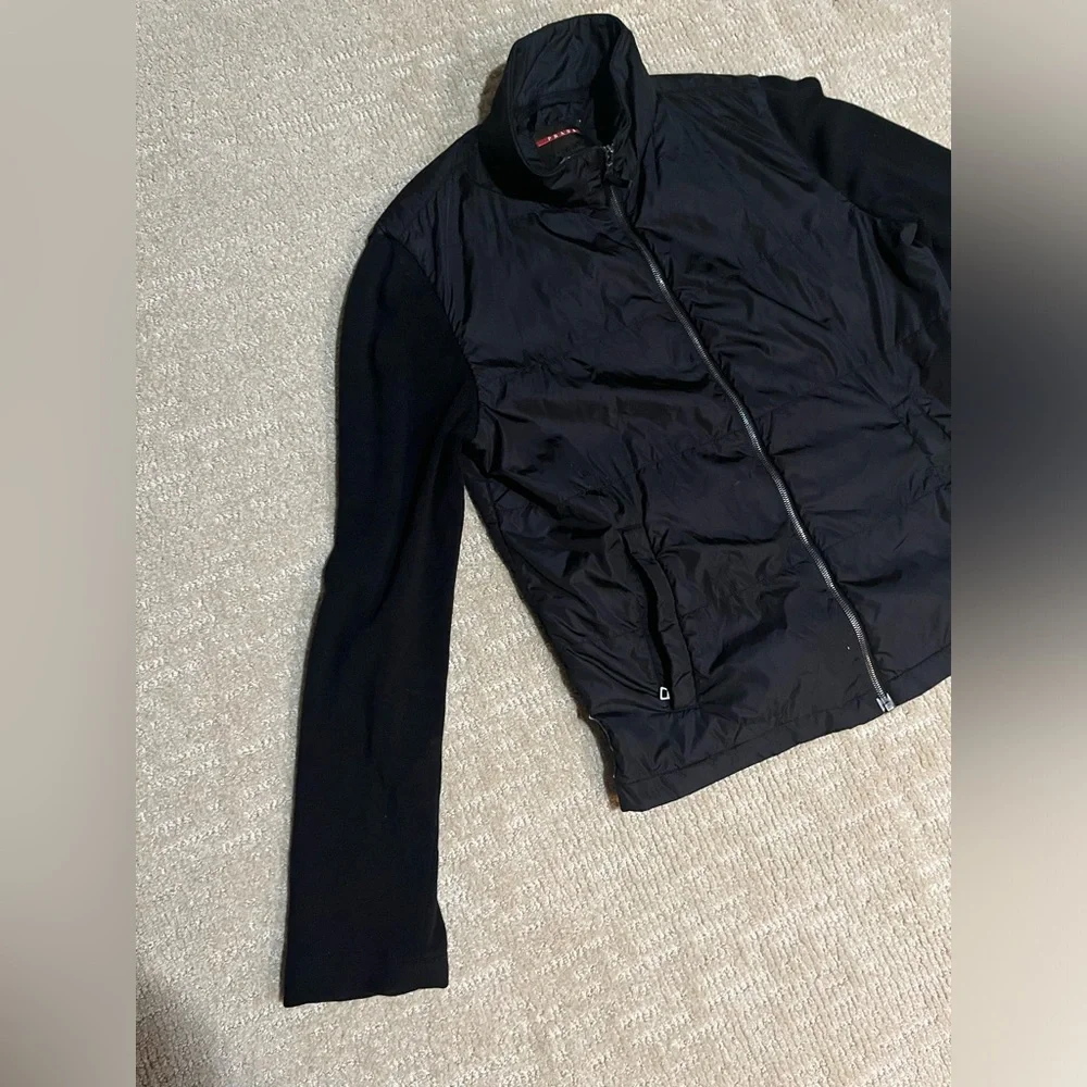 Prada Nylon and Wool Windbreaker Style Jacket